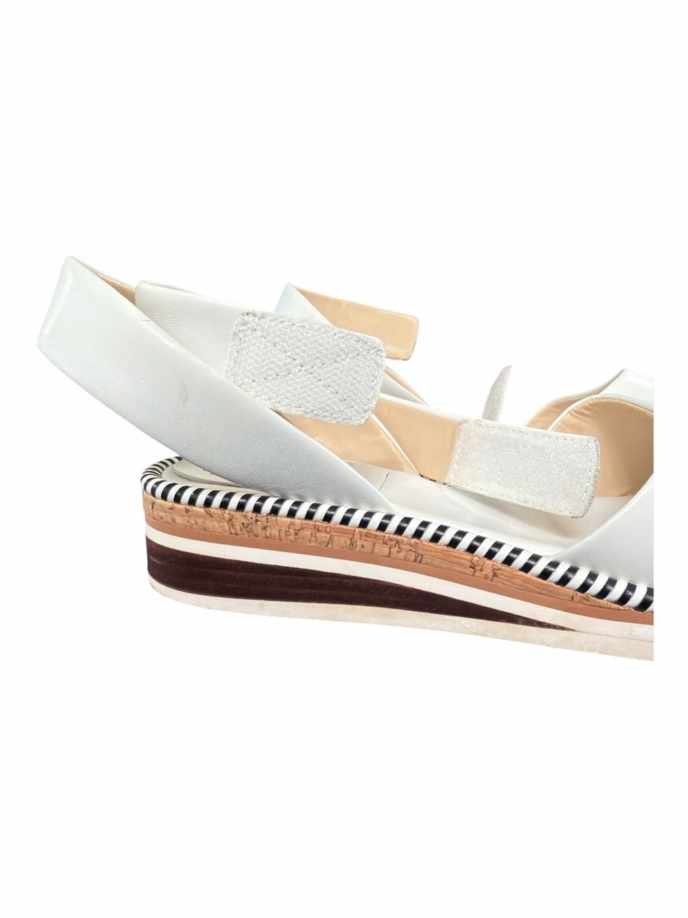 Vince Camuto |White Leather Platform Sandals |Size 7M |Resort Summer - Picture 9 of 11
